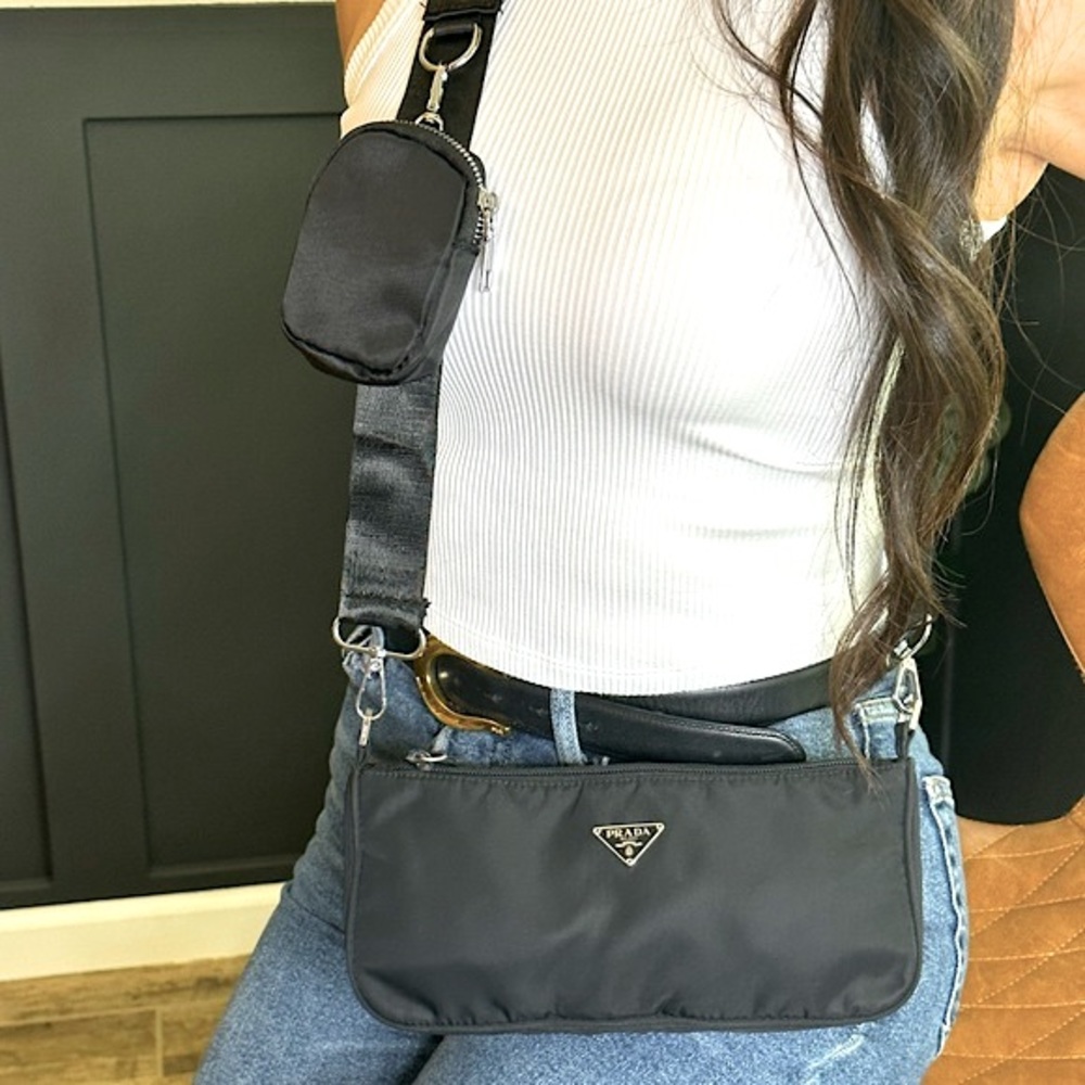 ⭐️ AUTH Prada Tessuto black nylon crossbody bag